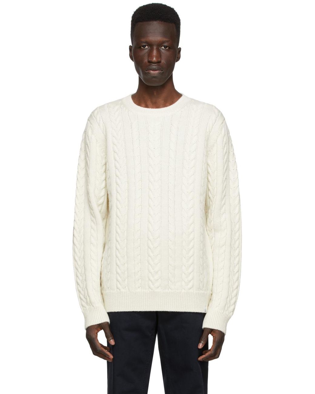 Norse Projects Off-white Wool Arild Rope Sweater for Men - Lyst