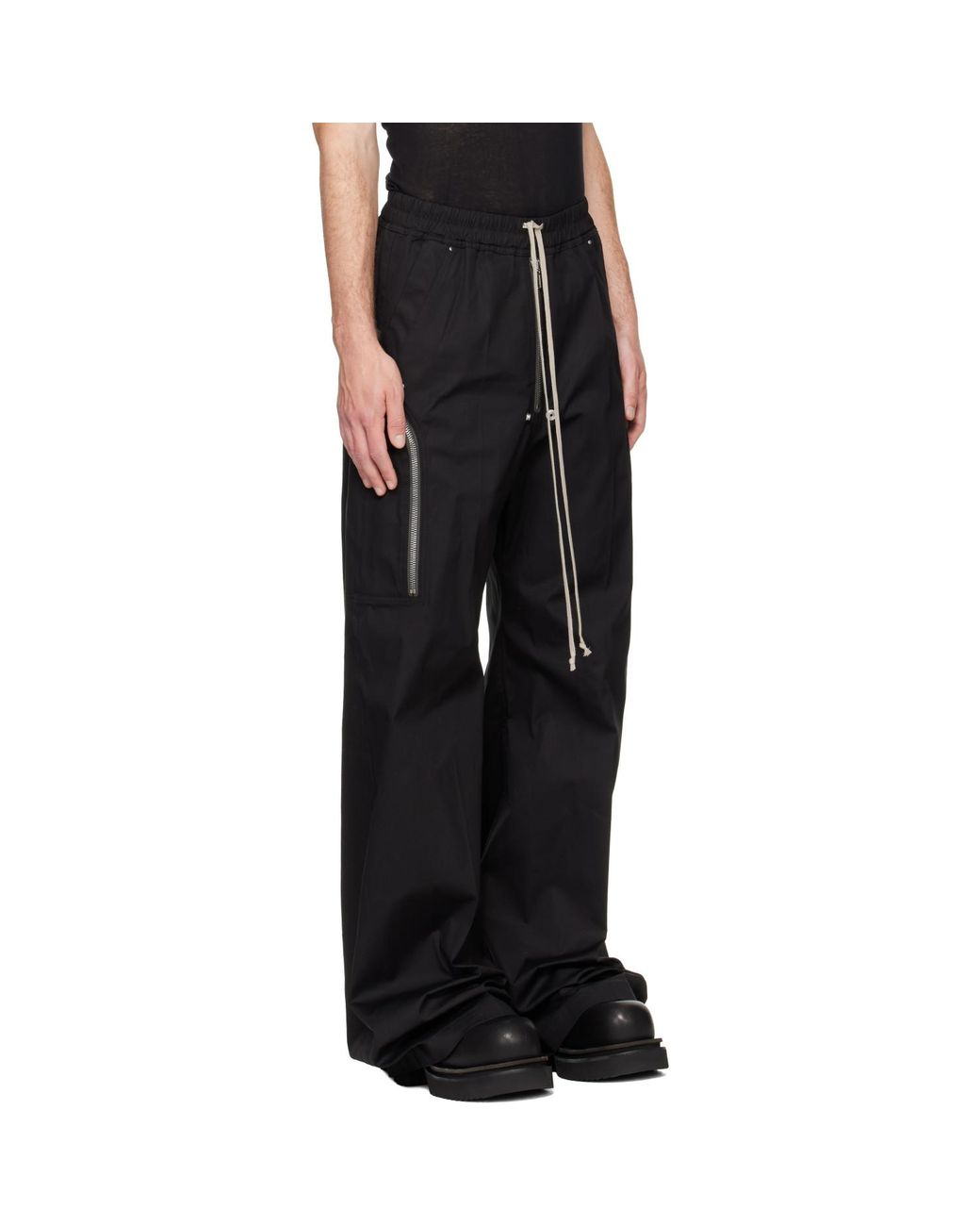Rick Owens Black Tower Heizer Belas Cargo Pants for men