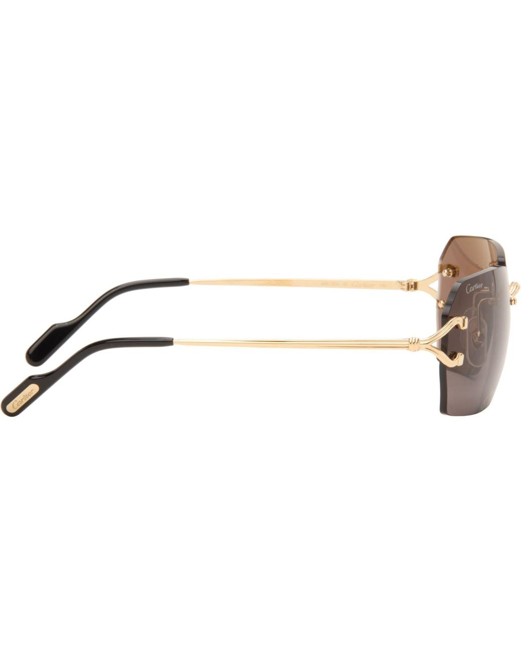 Cartier Brown Classic C Motif Sunglasses for men