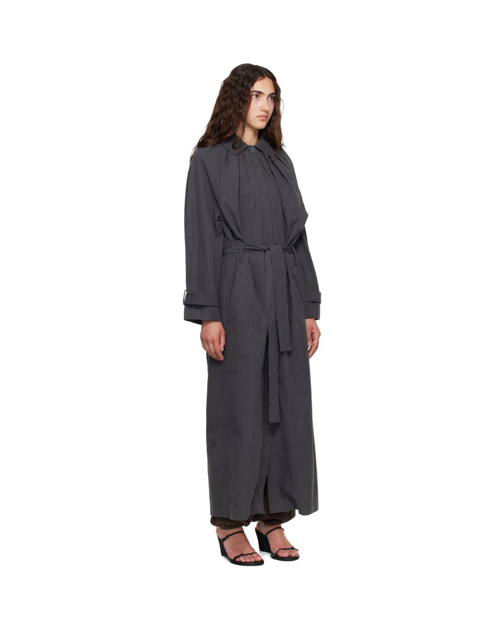 Belle Anna Gray Laurel Trench Coat