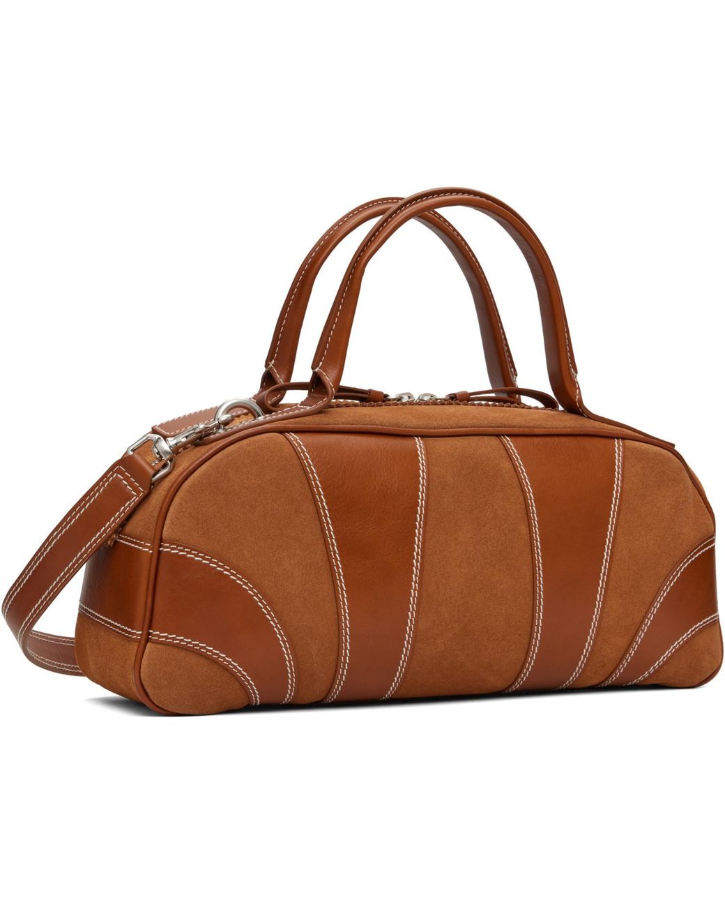 Dries Van Noten Brown Medium East West Bowling Bag