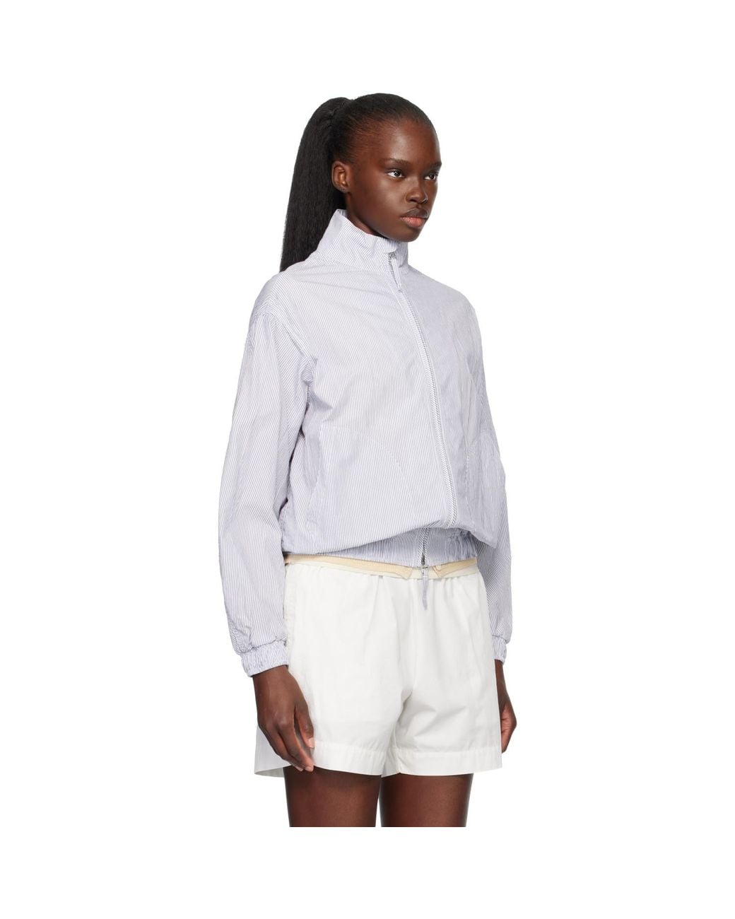NOTHING WRITTEN White Panny Harrington Jacket