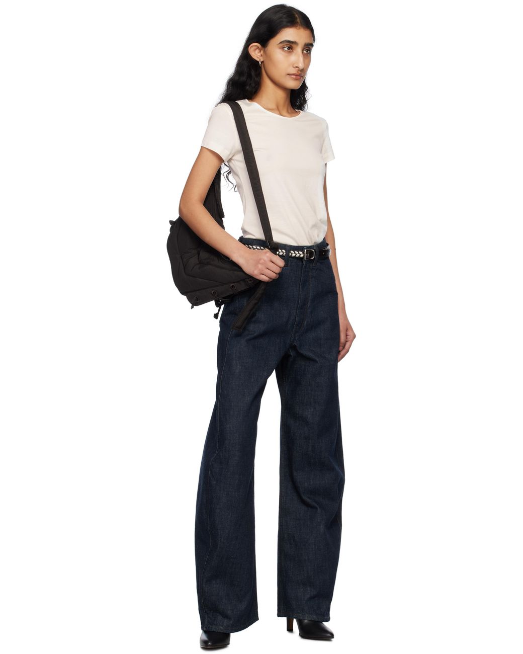 LEMAIRE ALMOND STUD BELT 20 / D.BRW 80 LEMAIRE Almond Stud 20 Belt