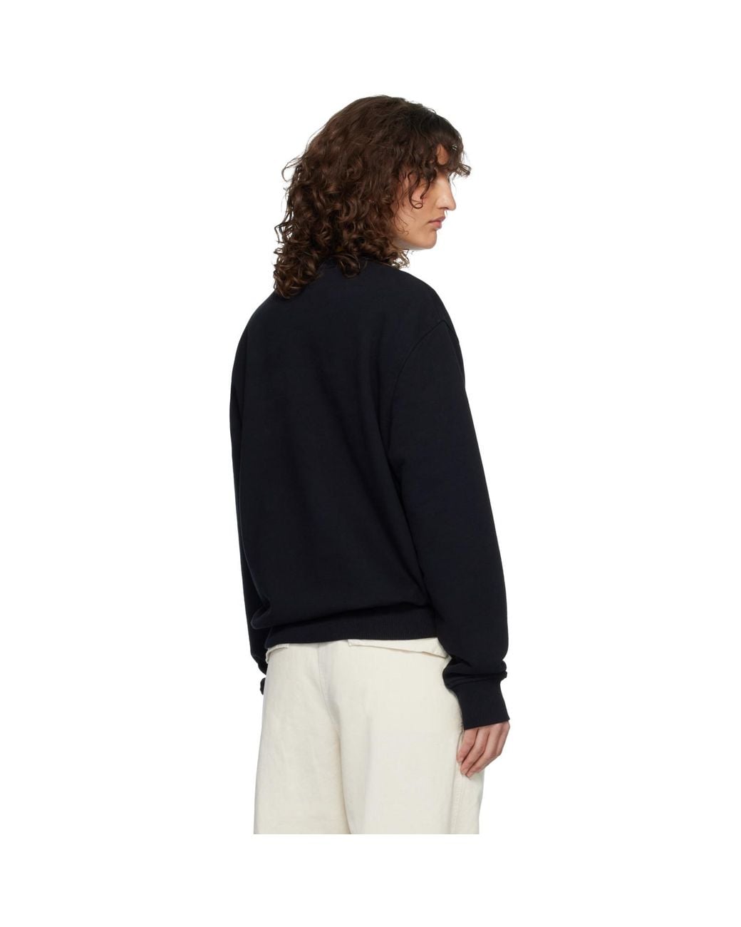 AMI Black Cotton Ami De Coeur Sweatshirt
