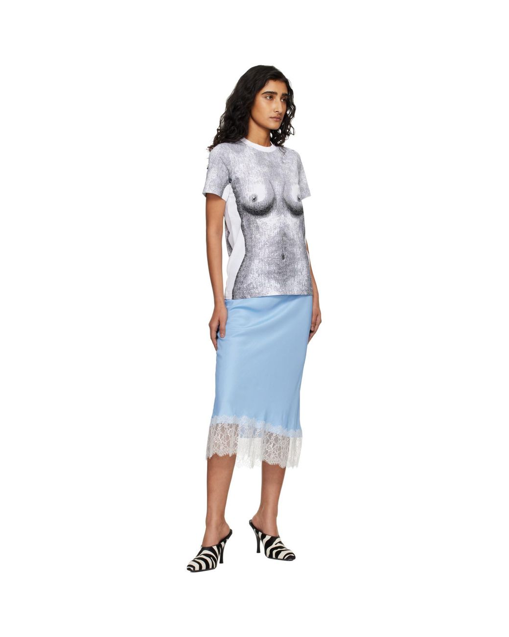 Moschino Blue Ssense Exclusive Stretch Cotton Jersey T-Shirt