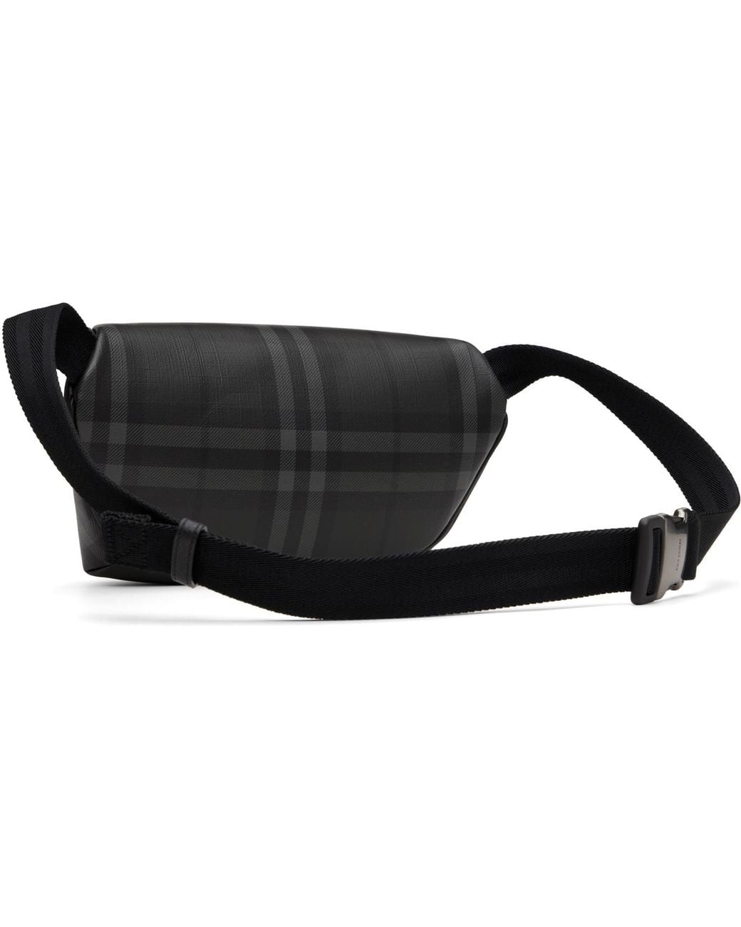 Burberry Black City Check Belt Bag for men