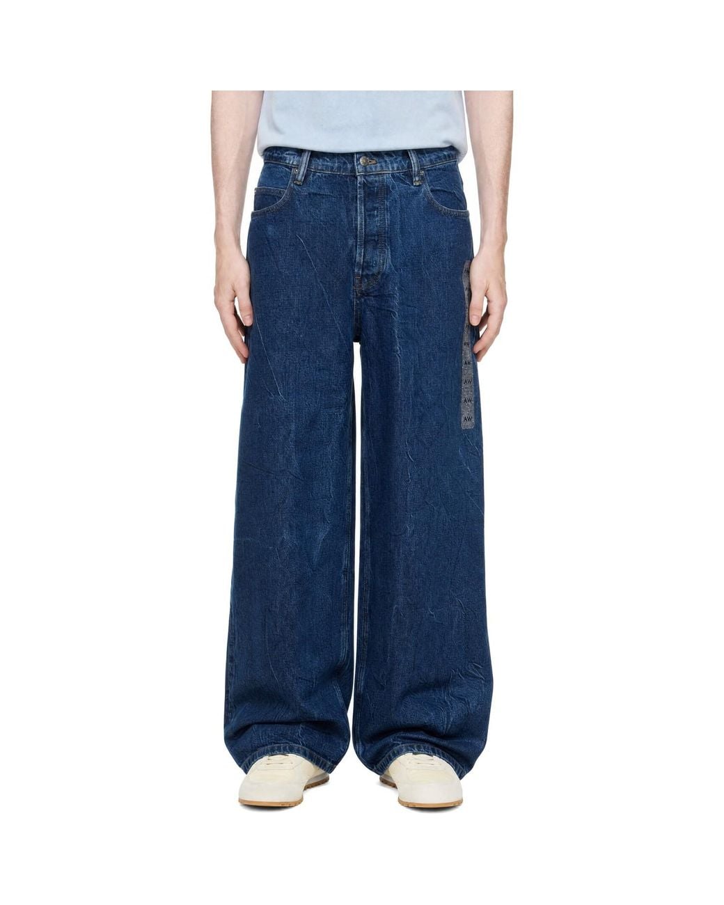 Alexander Wang Blue Flasher Graphic Jeans for men