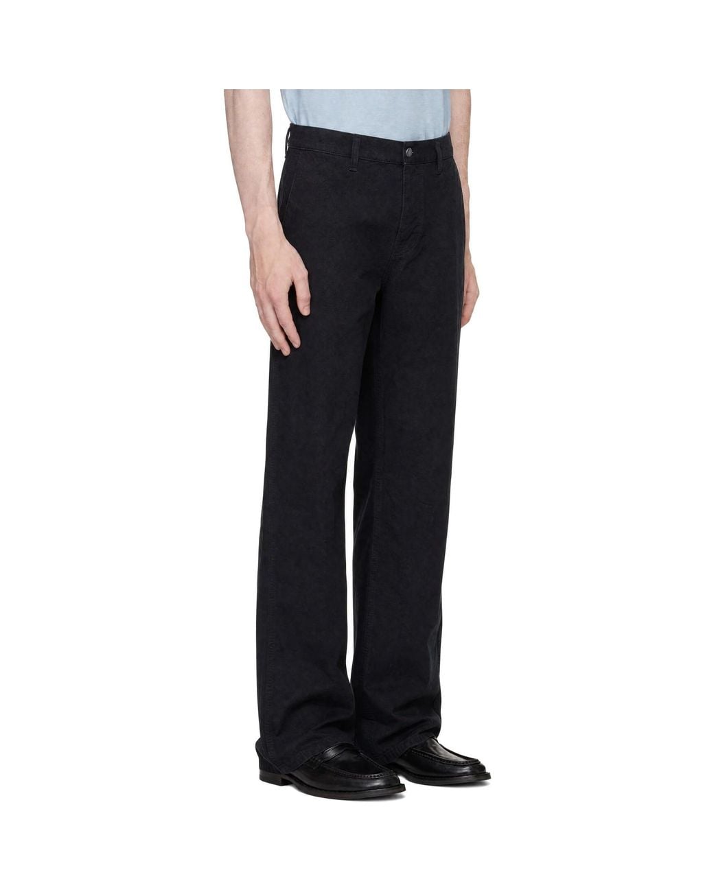 Nudie Jeans Black Tuff Tony Duck Canvas Trousers for men