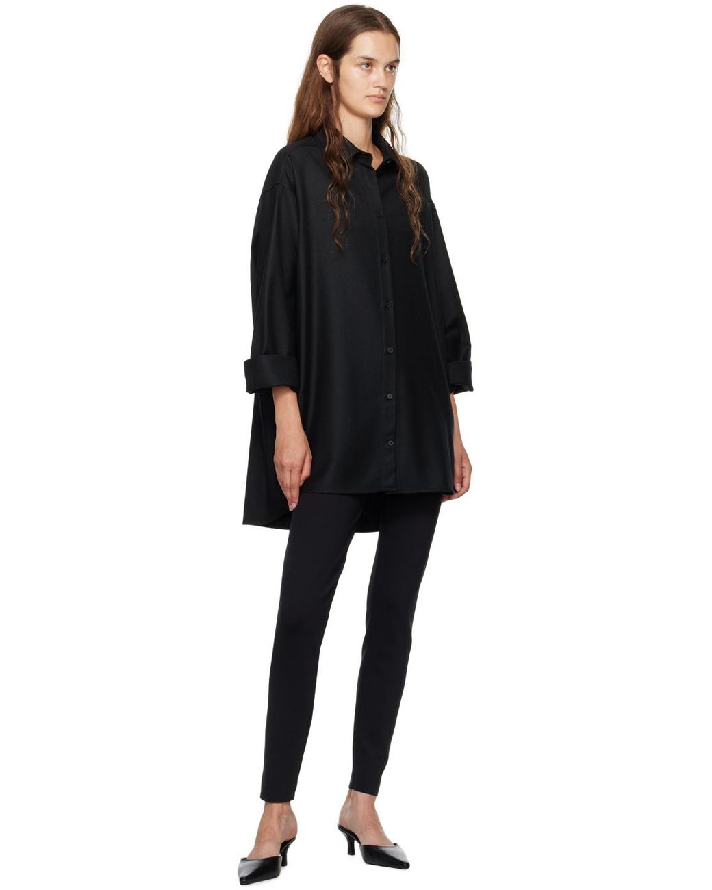 The Row Caroline Shirt in Black | Lyst