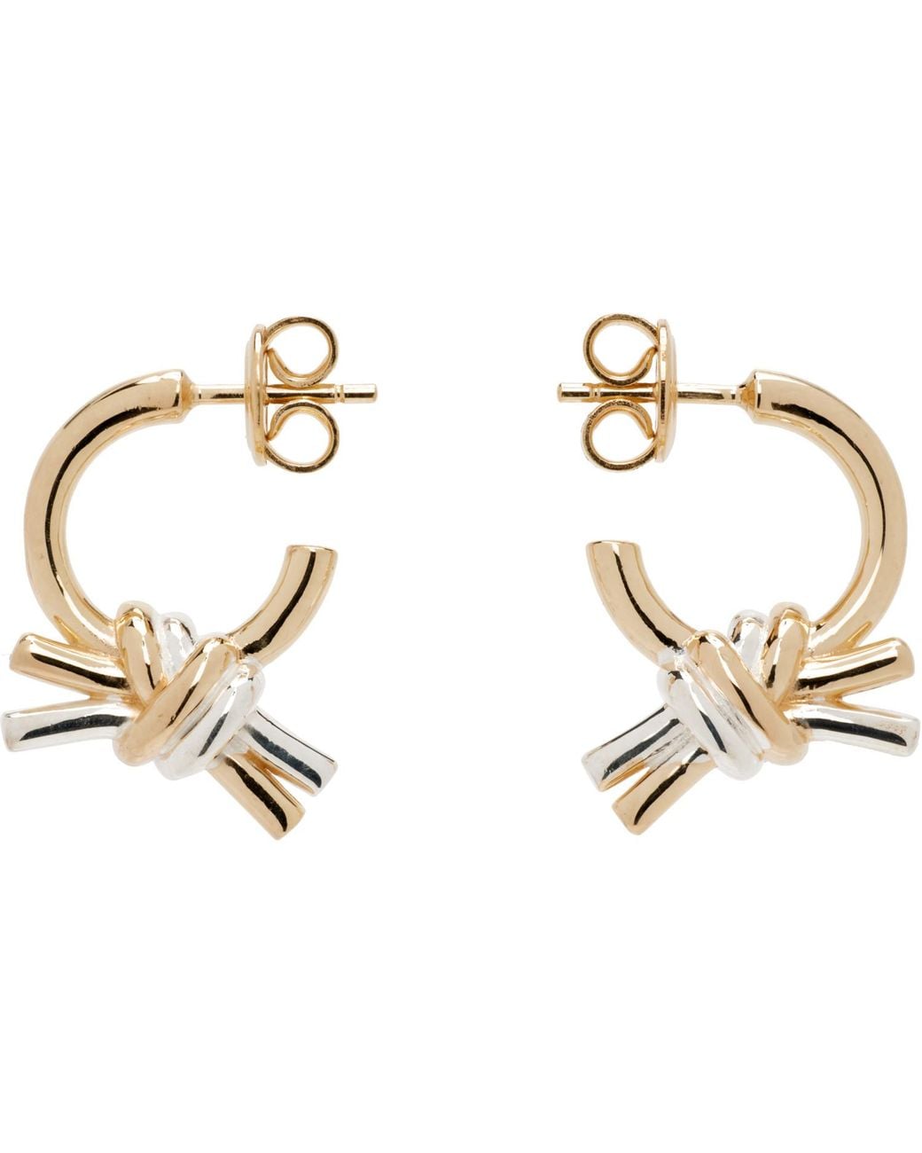 Bottega Veneta Black Knot Earrings