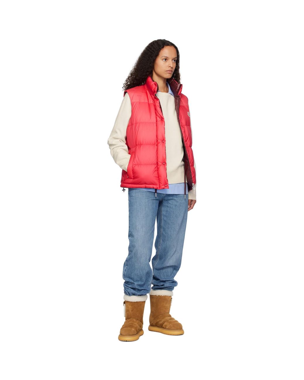 Moncler Brown Gaia Pocket Mid Snow Boots