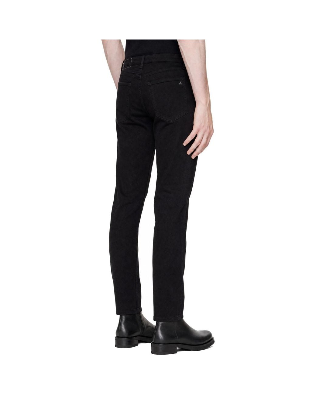 Rag & Bone Black Fit 4 Straight Jeans for men