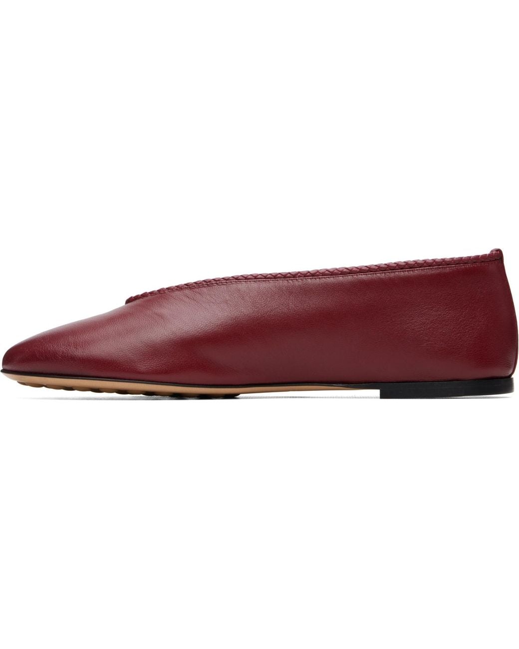 Bottega Veneta Purple Burgundy Rosa Ballerina Flats