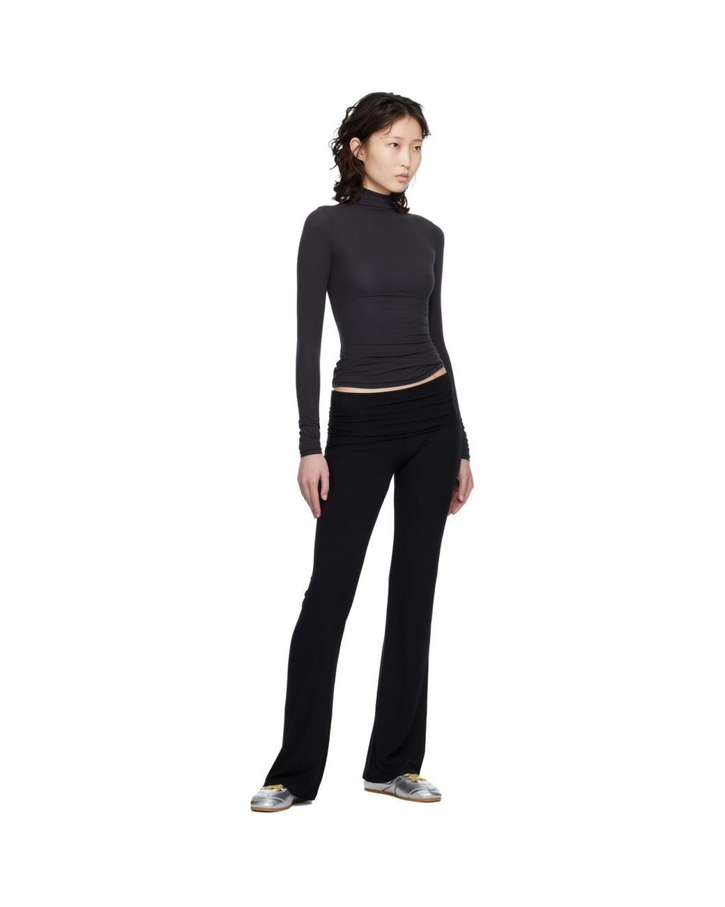 Skims Black Fits Everybody Turtleneck Top