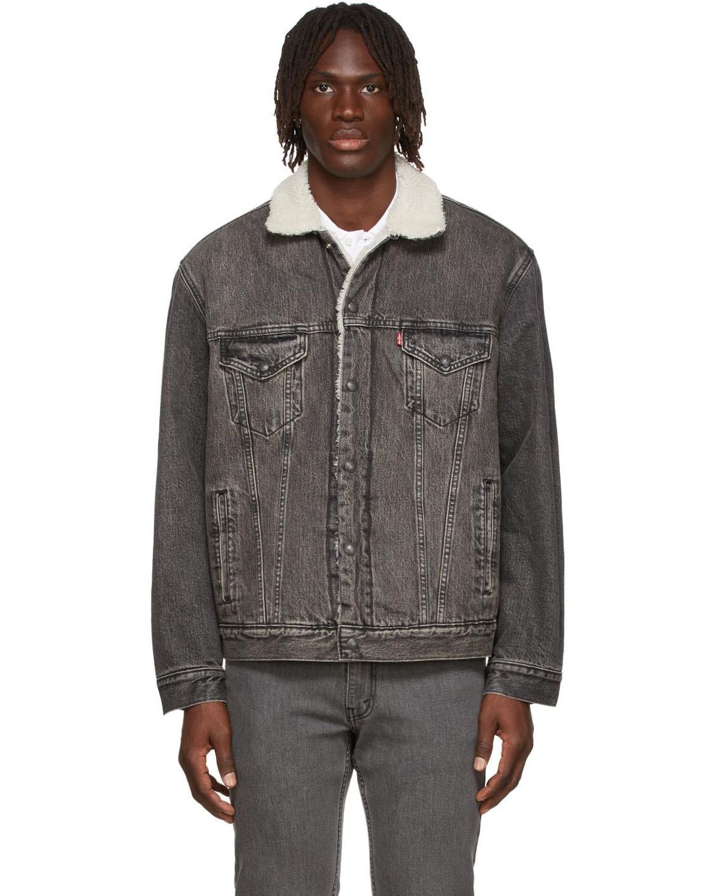 Levi's Denim Sherpa Trucker Jacket in 