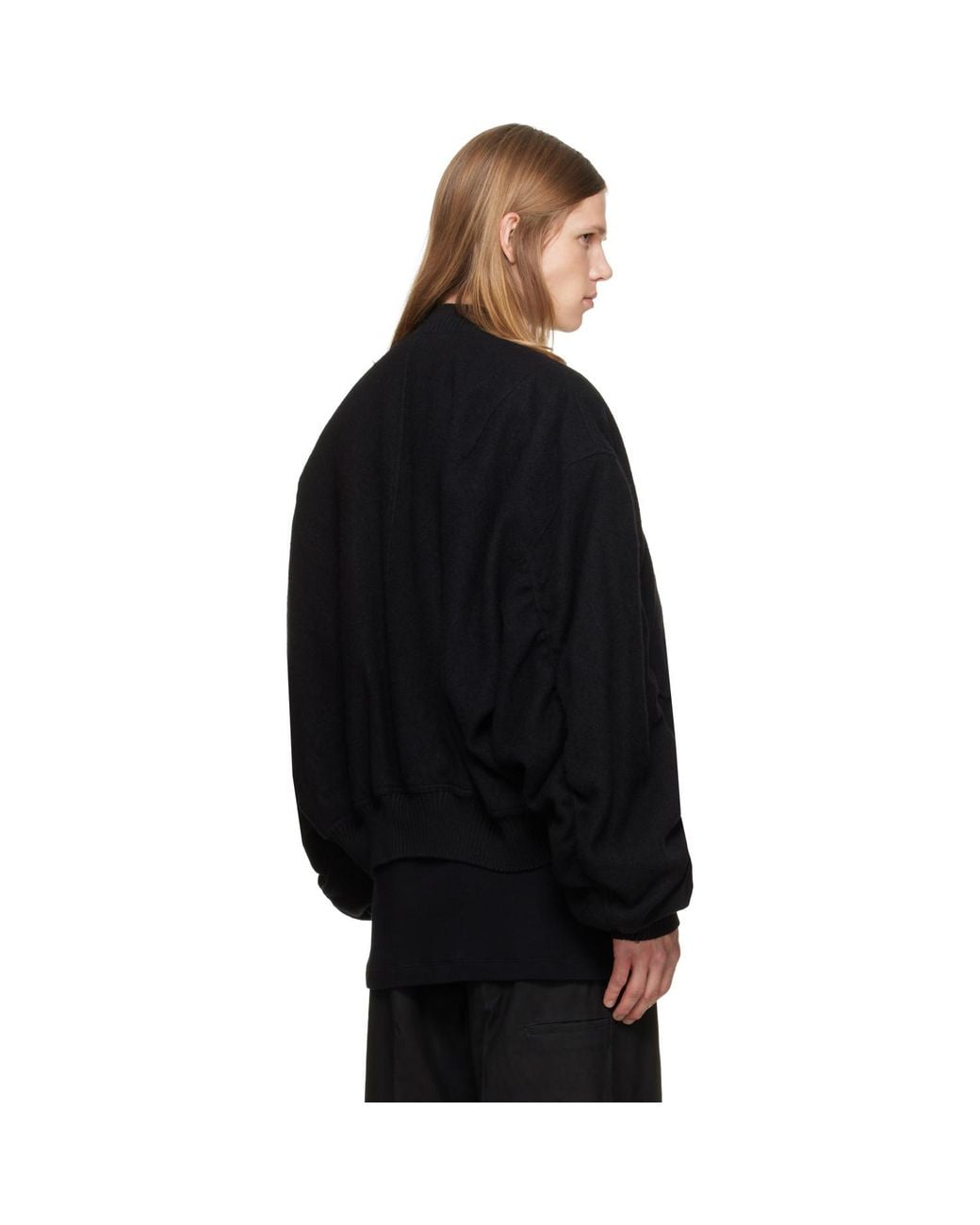 Rick Owens Black Tower Secchia Flight Bomber Jacket for men