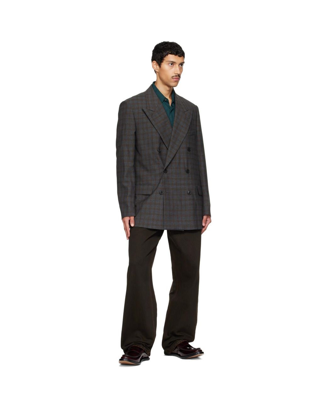 Dries Van Noten Black Oversized Wool Blazer for men