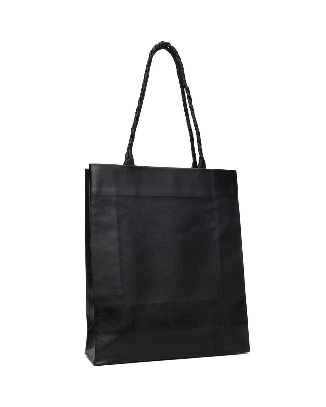 Issey Miyake Black 'Leather Paper' Bag