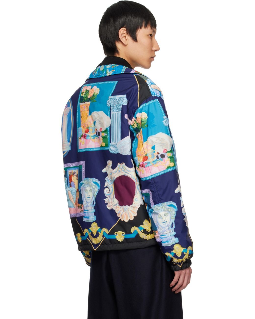 関税込 ヴェルサーチェ リバーシブルブルゾン Versaceギャラリー VERSACE ヴェルサーチェ バロック柄 リバーシブル ブルゾン