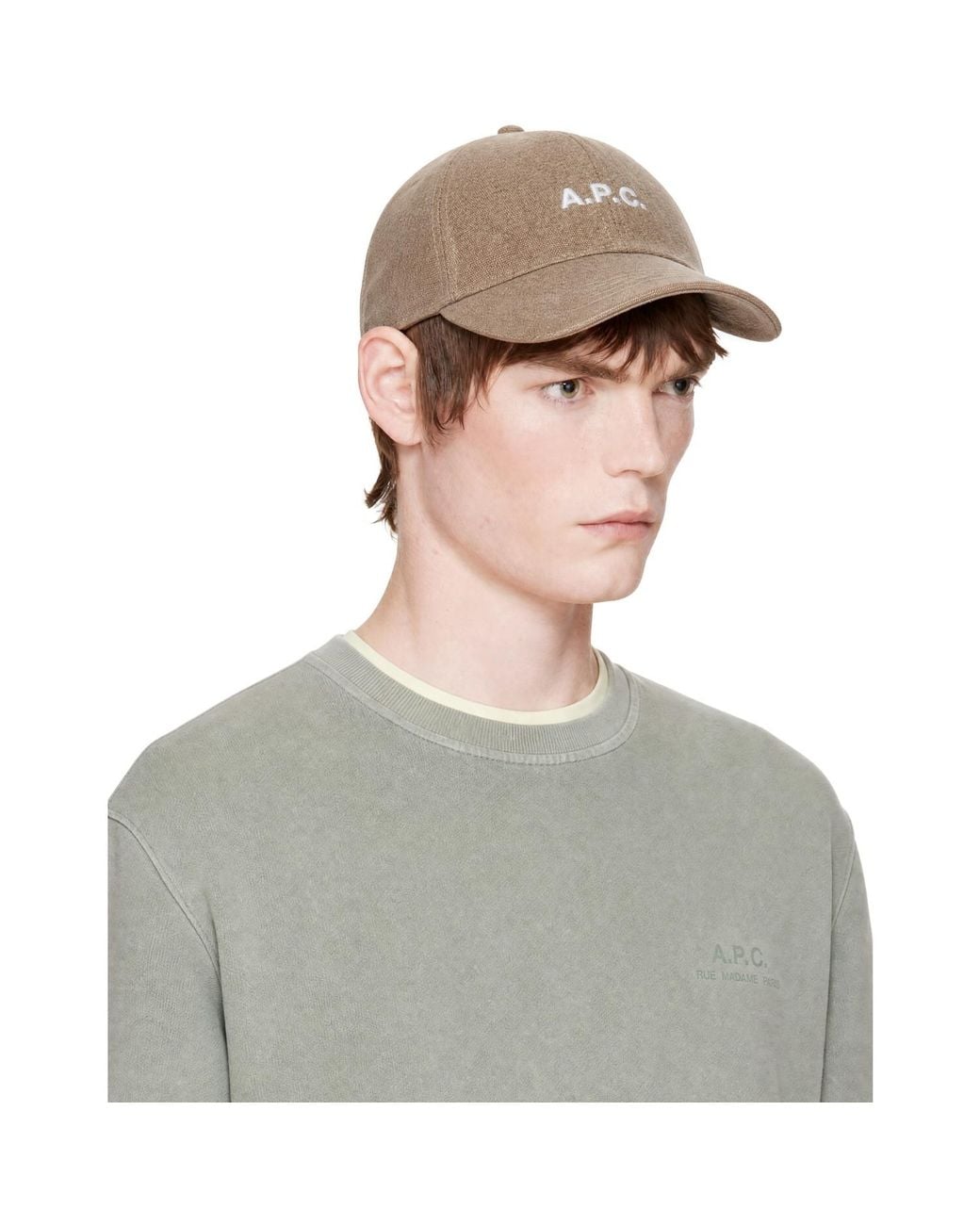 A.P.C. Green Charlie Baseball Cap for men