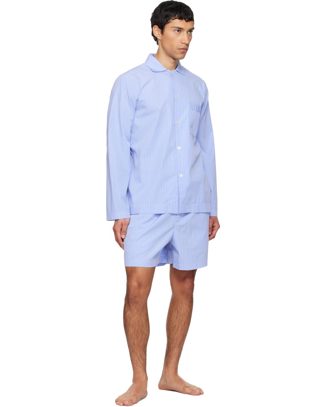Tekla White Poplin Pyjama Shorts for men