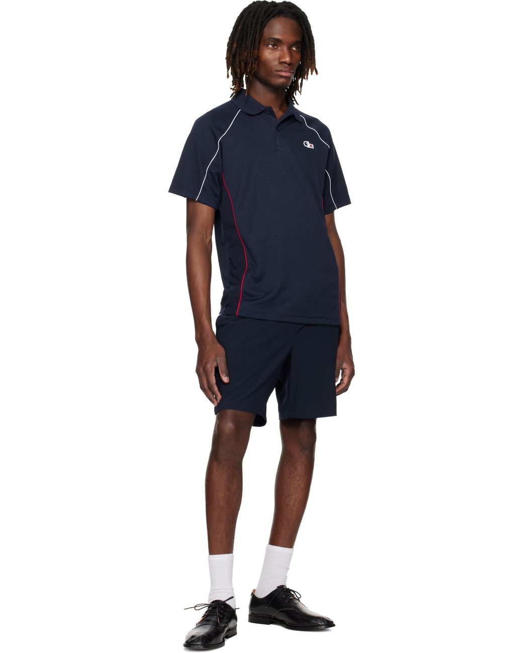 メンズ Lacoste ネイビー French Tennis Team ポロシャツ Blue