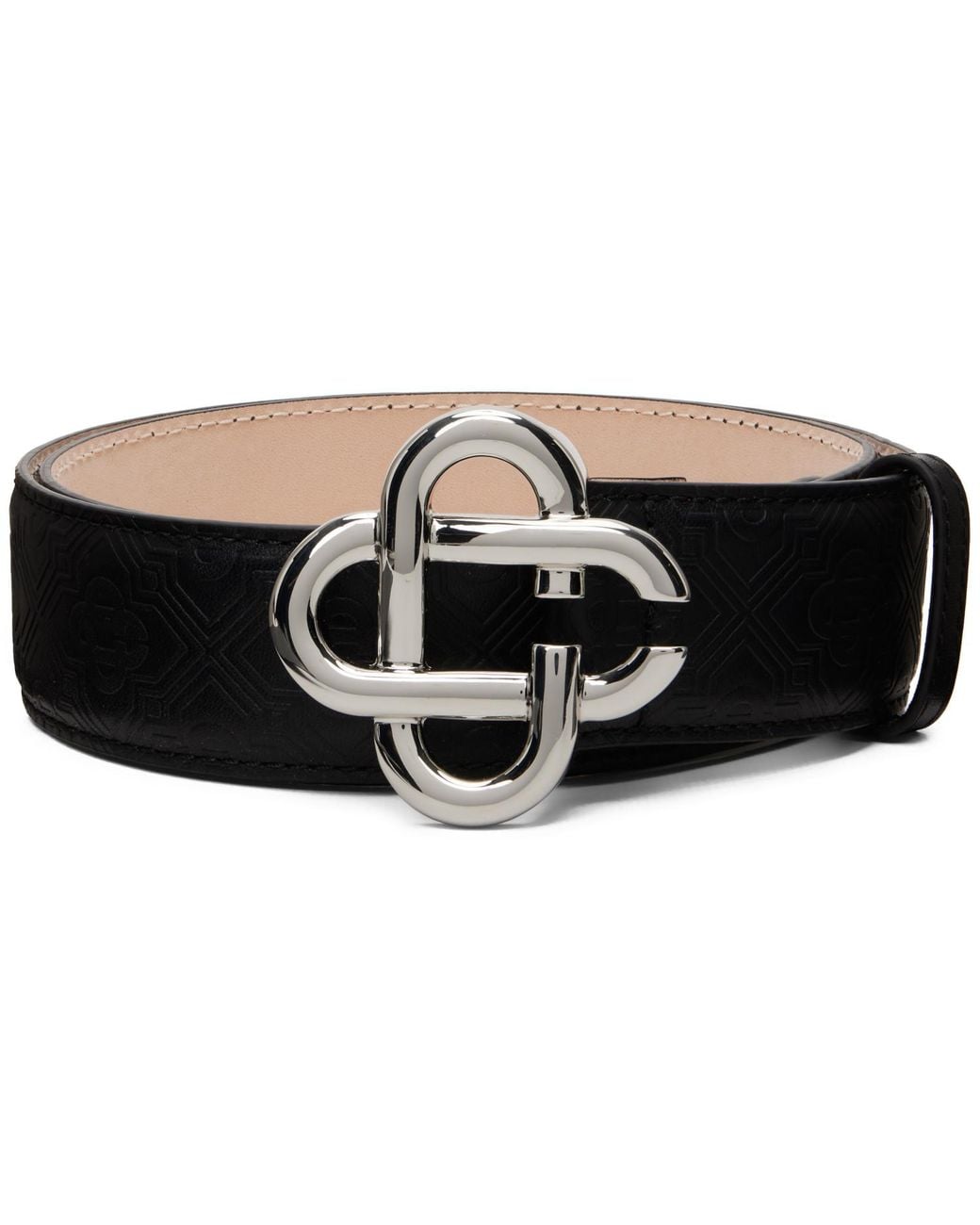 Casablanca Black Cc Logo Buckle Belt for men