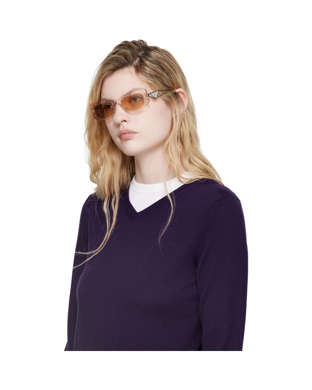 Prada Pink Triangle Logo Sunglasses