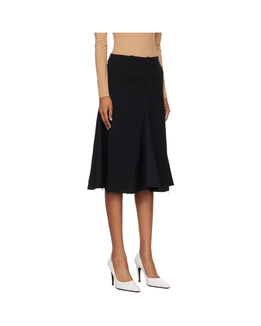 Our Legacy Black Rift Midi Skirt