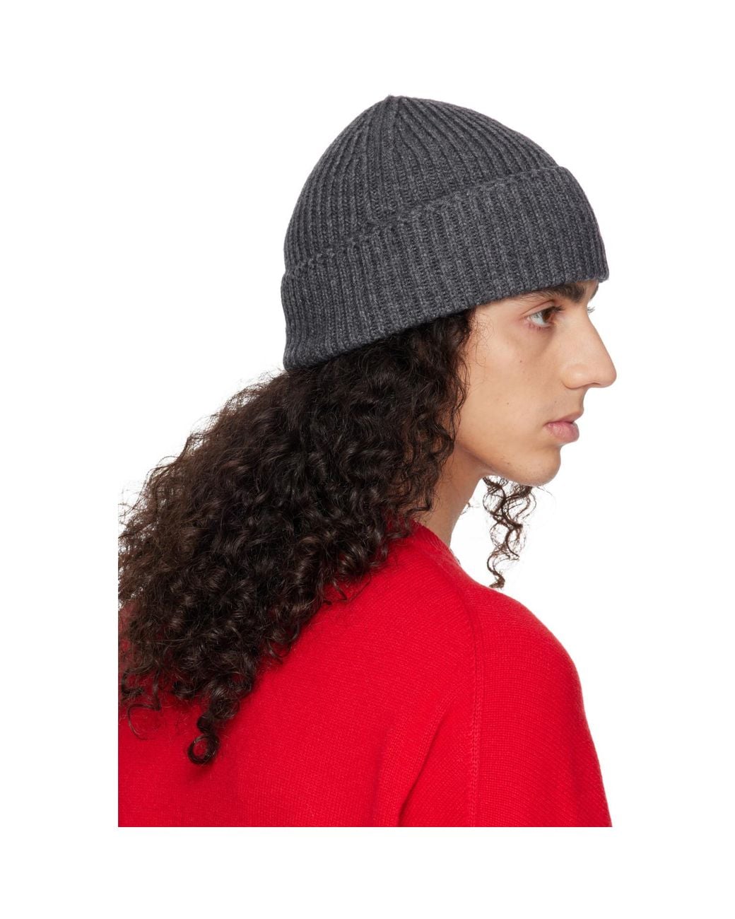 YACAIA Red Y-0004 Merino & Cashmere Beanie for men