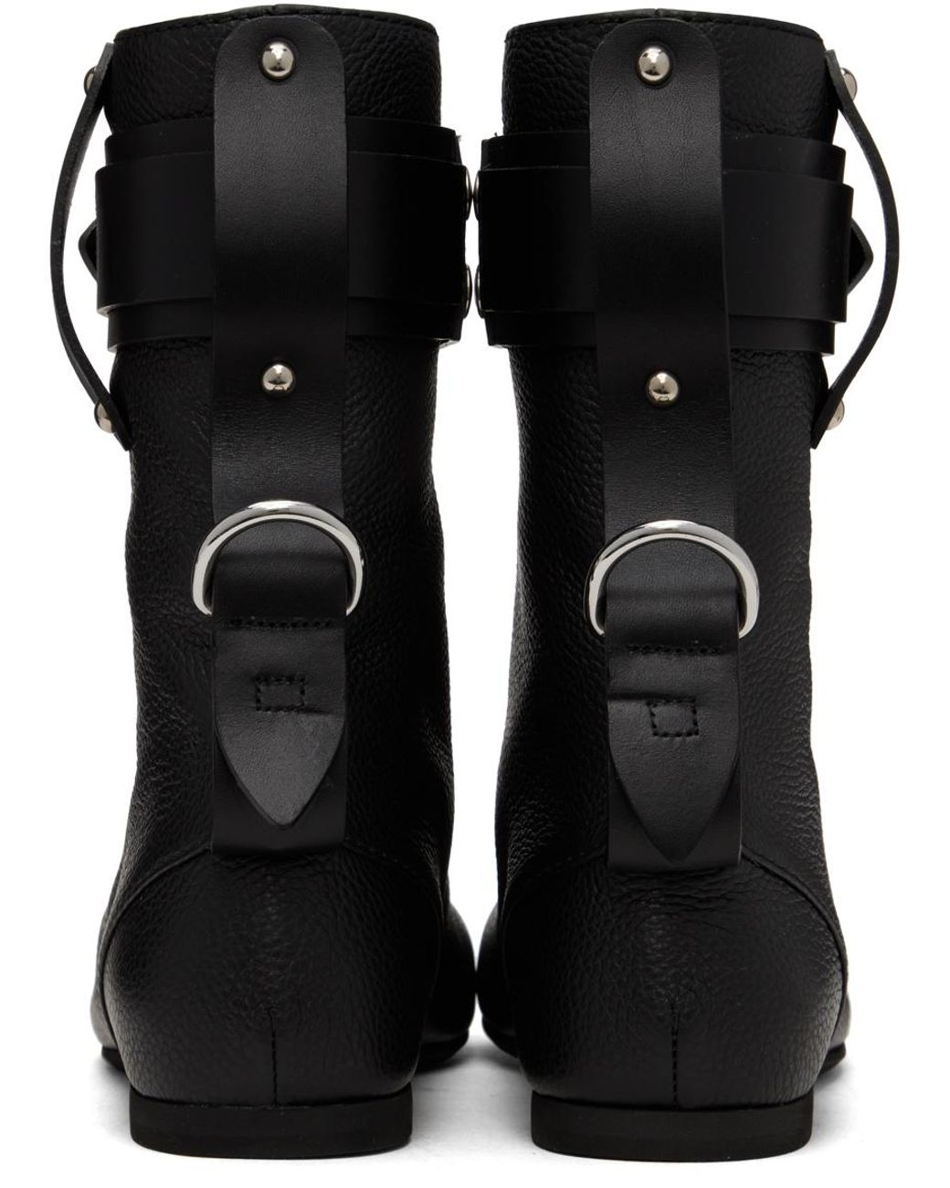J.W. Anderson Black Padlock Ankle Boots