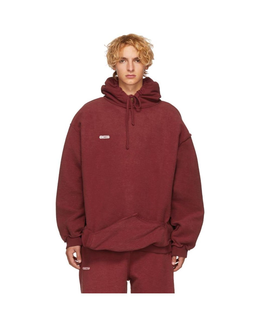 VETEMENTS inside-out effect drawstring hoodie