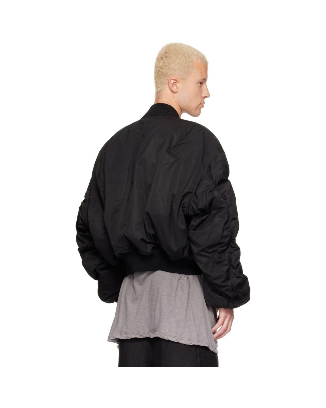 Rick Owens Black Tower Secchia Down Flight Jacket for men