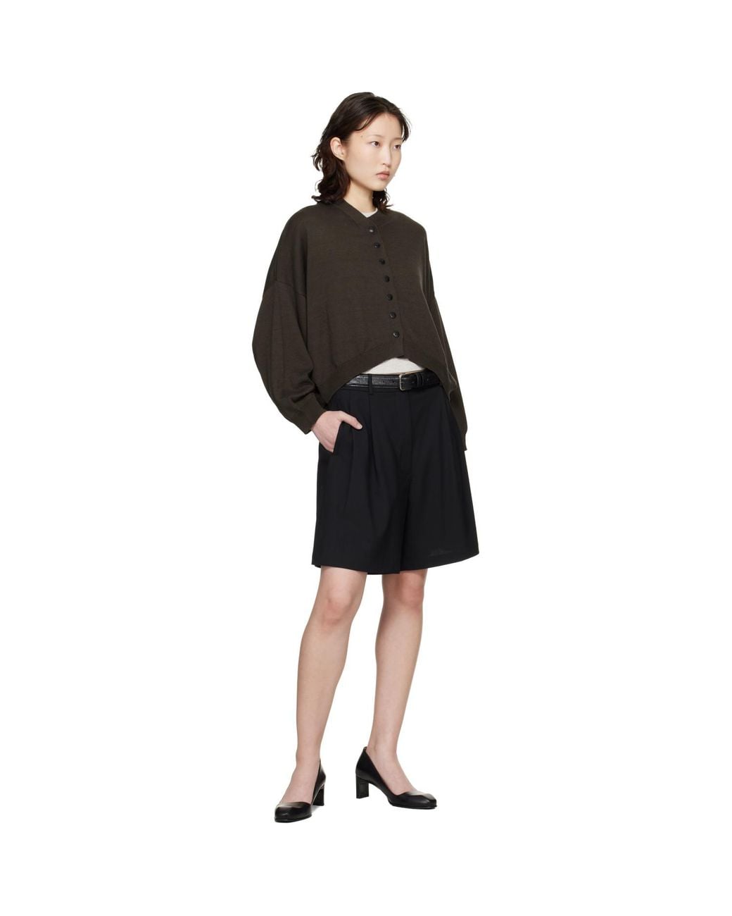 Cordera Black Cotton & Cashmere Cardigan