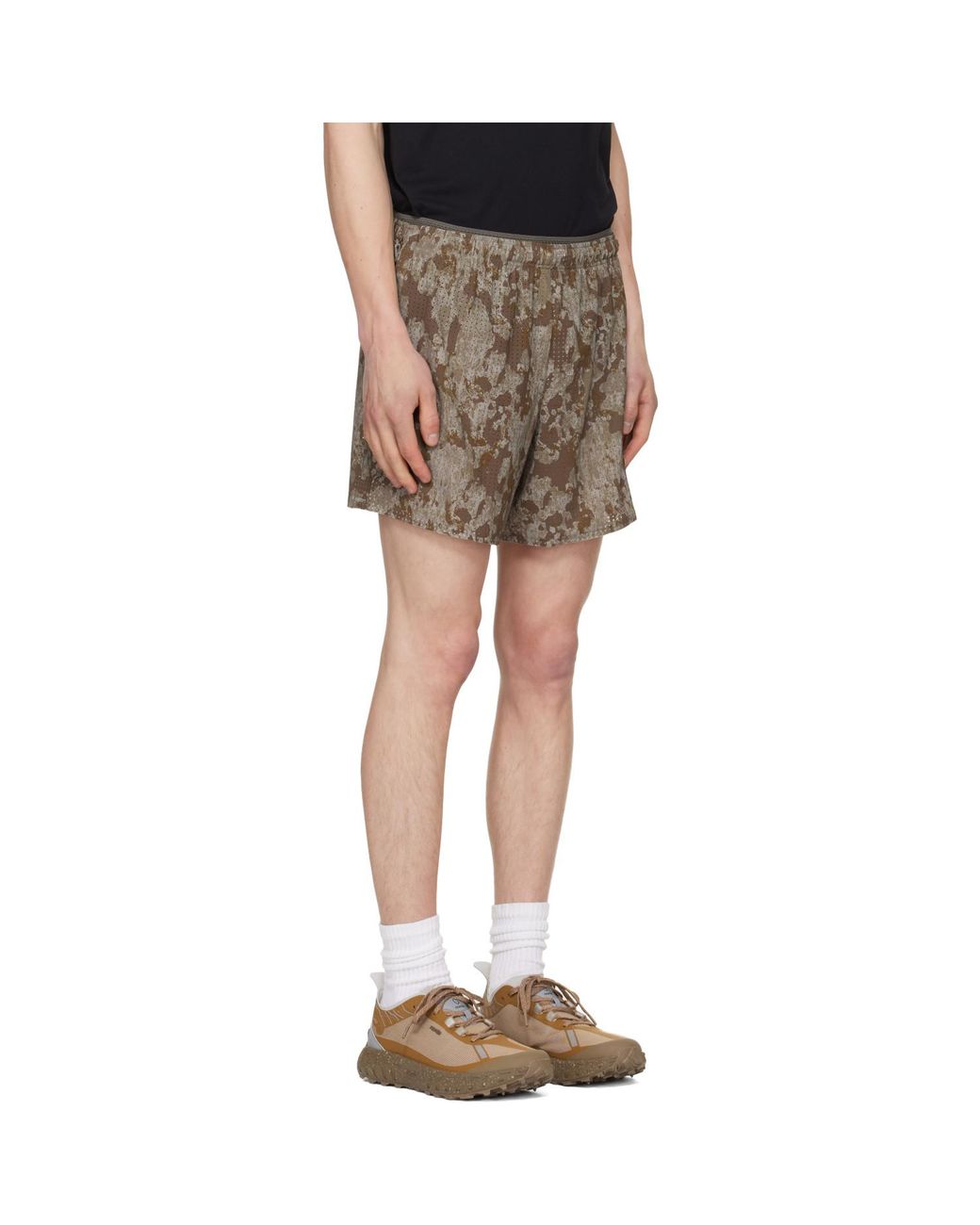 Satisfy Brown Khaki Space‑O 5 Shorts for men
