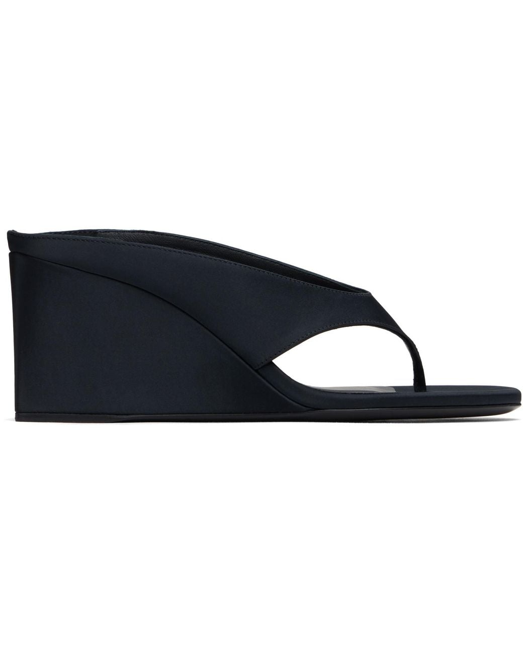Alaïa Black Cube Thong Mule Sandals