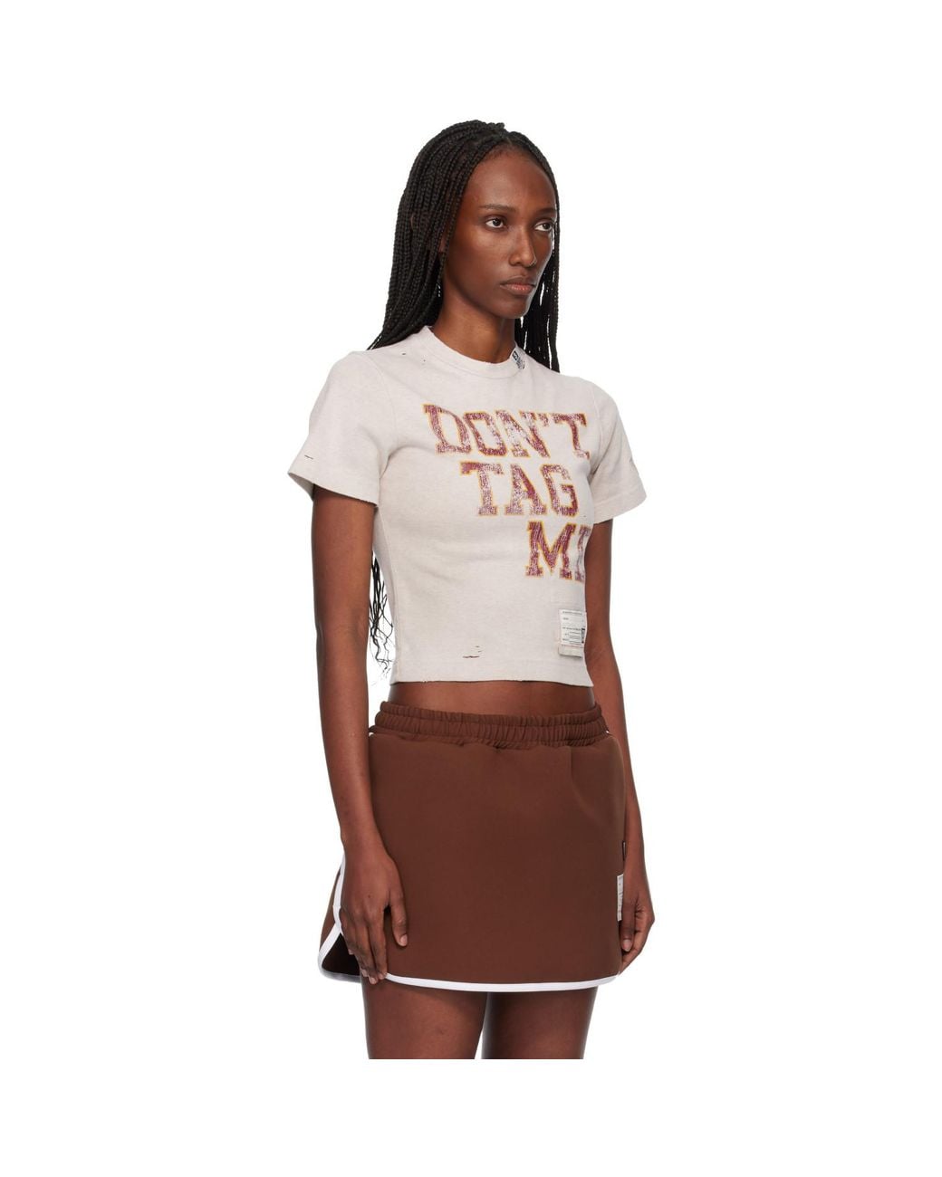 Maison Mihara Yasuhiro Red Sun Faded Collage Print T-Shirt