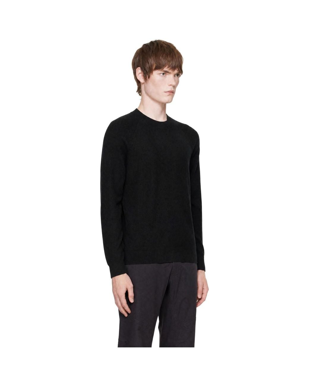 Veilance Black Conic Wool Midlayer Sweater for men