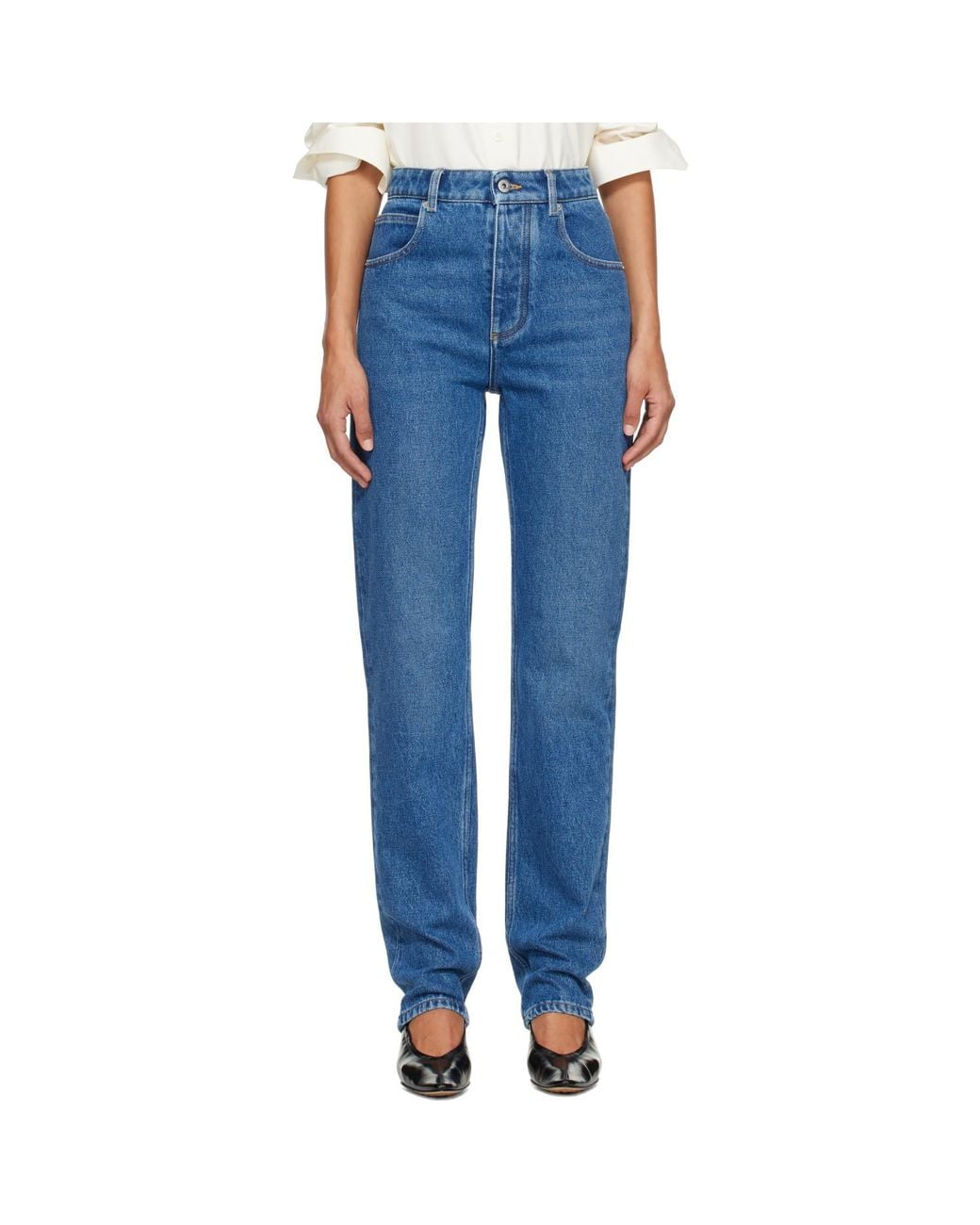 Bottega Veneta Blue Faded Denim Jeans