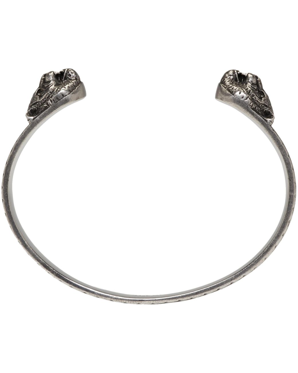 Gucci Silver Feline Bracelet in Metallic for Men | Lyst