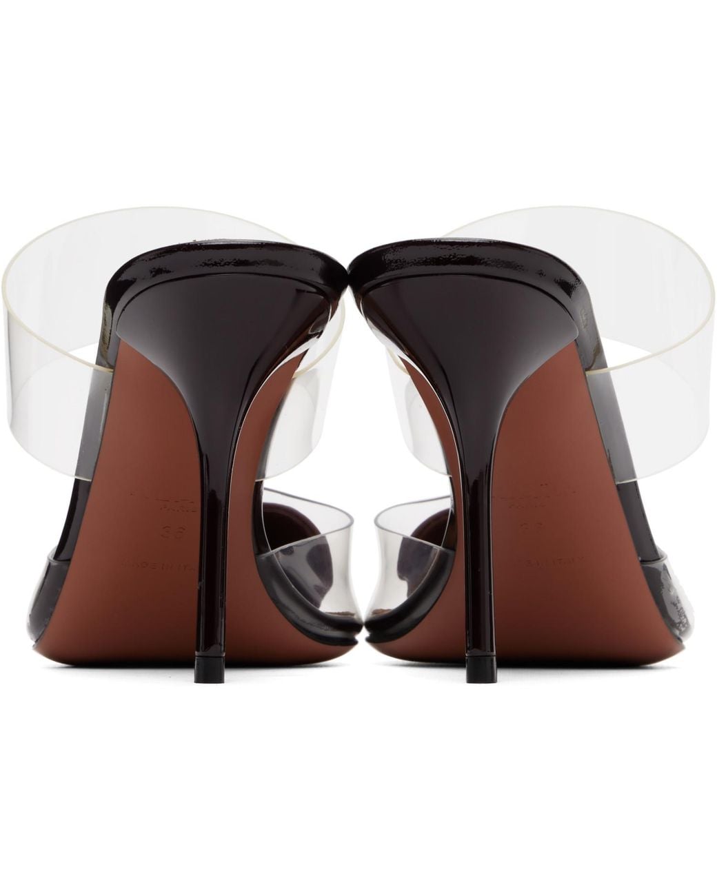 Alaïa Black Burgundy 'Le Cœur' Mule Heels