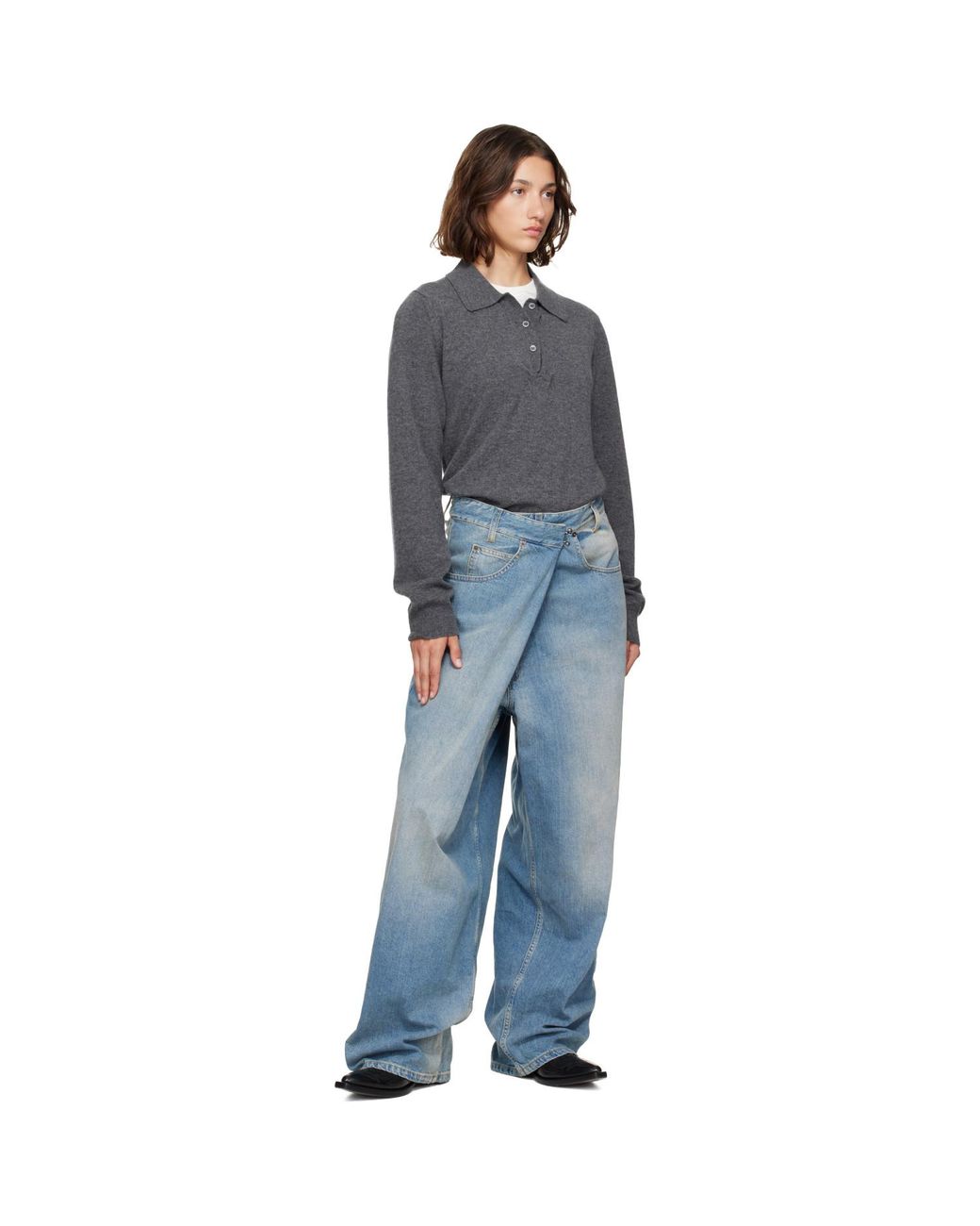 Maison Margiela Blue Wrap Jeans