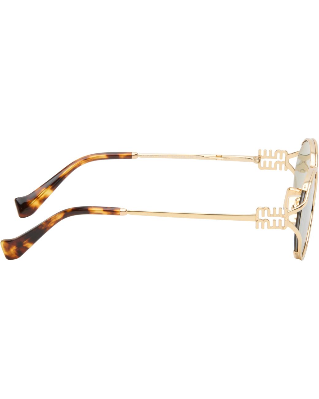 Miu Miu Green 'Miu Miu Logo' Sunglasses