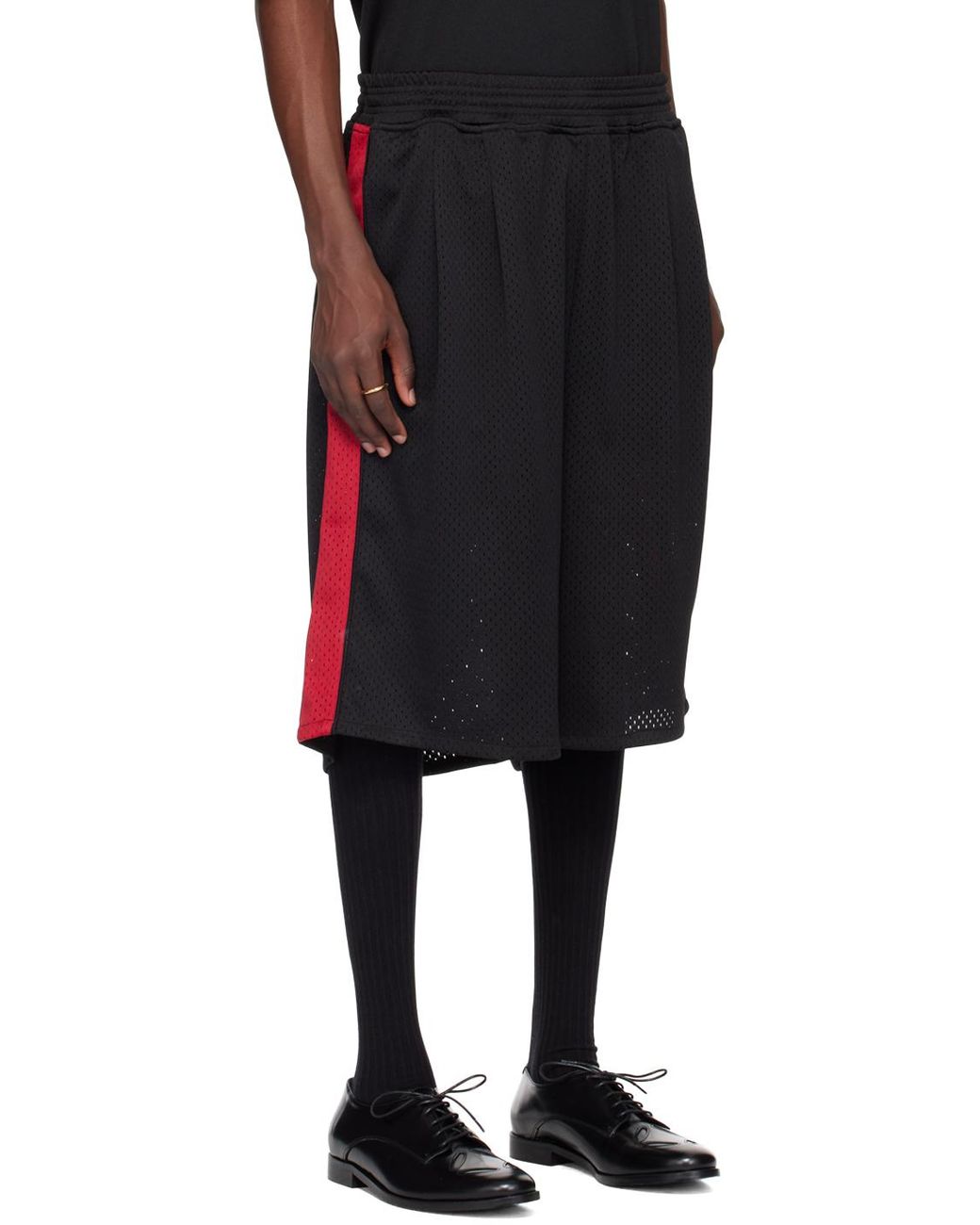 Willy Chavarria Pleated Shorts in Black for Men | Lyst