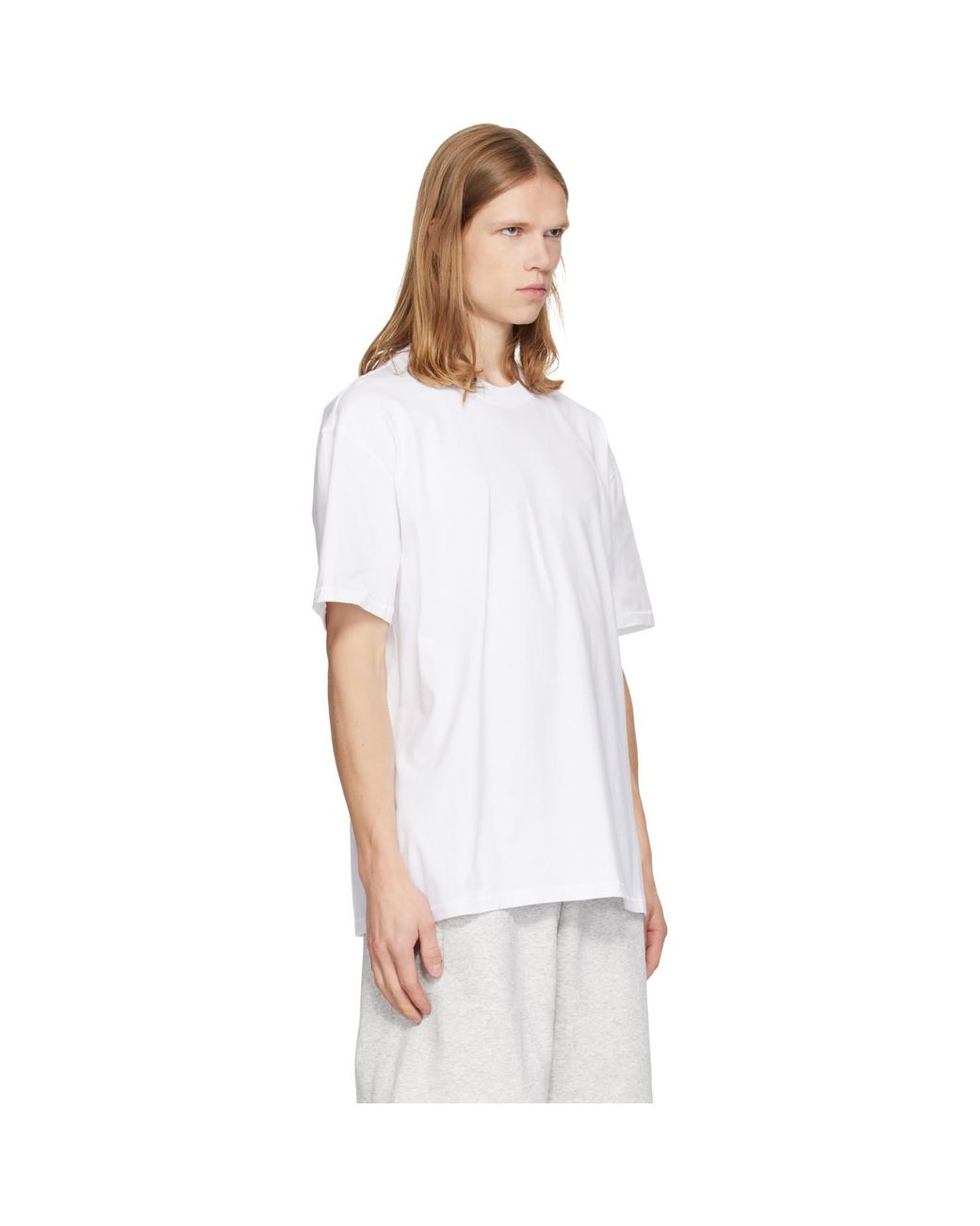 Skims White Heavyweight Cotton Relaxed T-Shirt for men