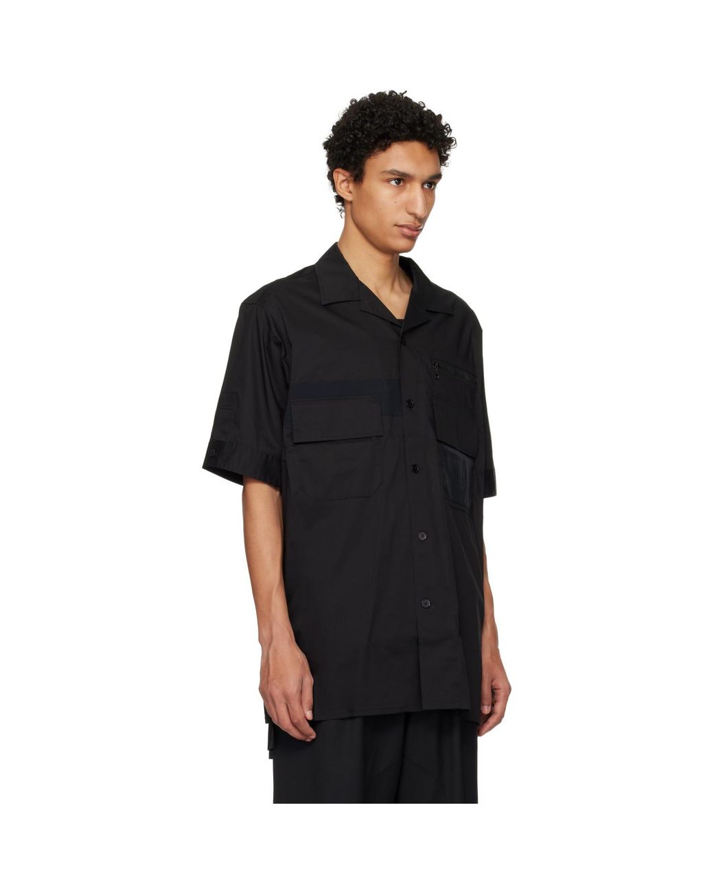 Y-3 Black Ut Short Sleeve Shirt for men