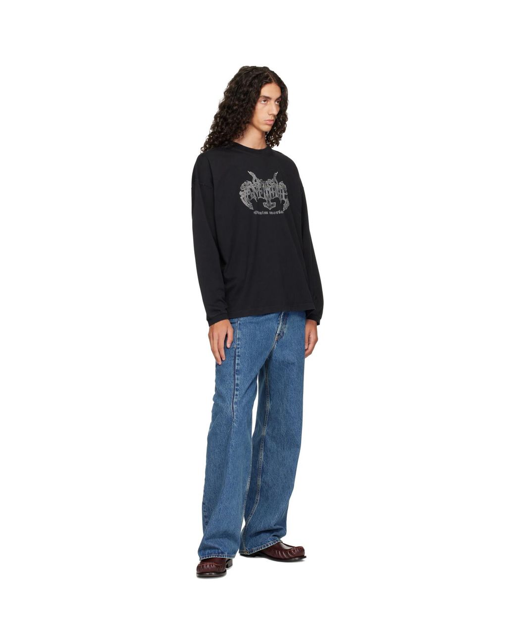 Vetements Black 'Antihate' Longsleeve T-Shirt for men