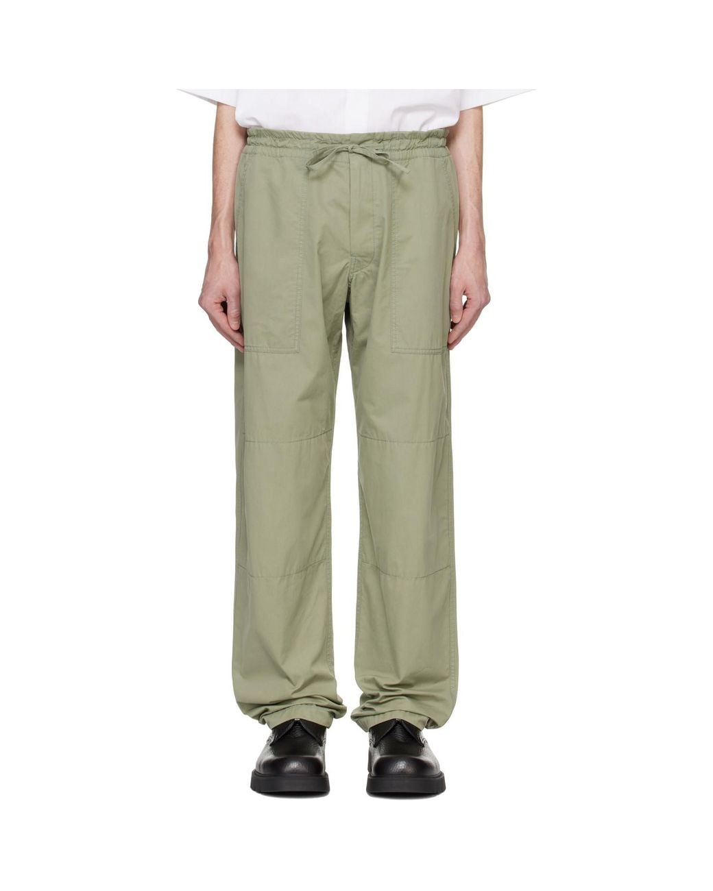 Bottega Veneta Green Light Cotton Twill Trousers for men