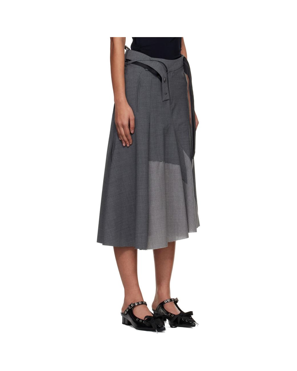 OTTOLINGER Black Strapped Business Midi Skirt