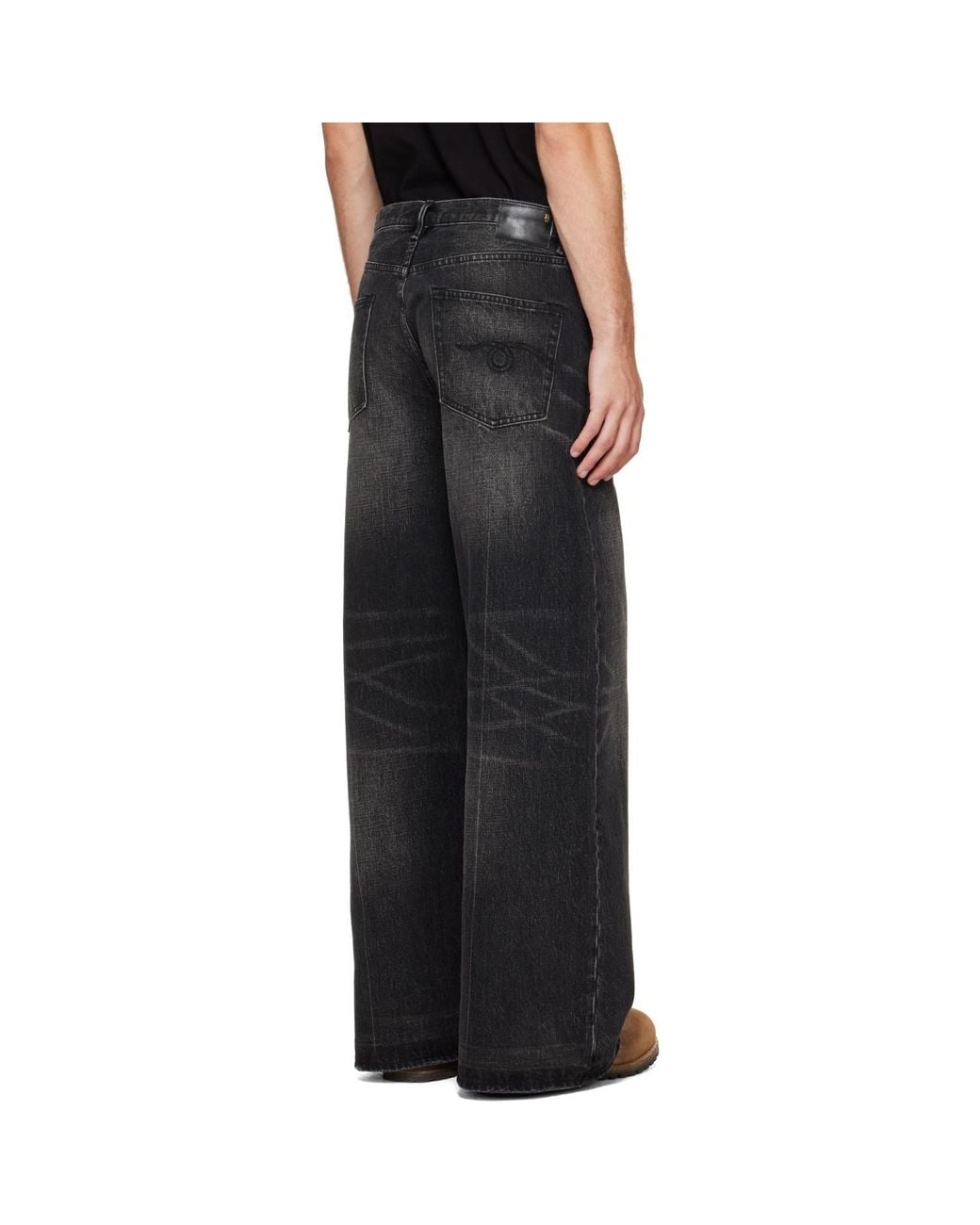 R13 Black D'Arcy Flare Jeans for men